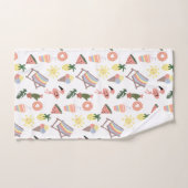 Zomer Flamingo Hand Getekende Doodles Bad Handdoek (Handdoek)