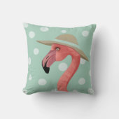 Zomer Flamingo Polka Dots | grillig dier Kussen (Voorkant)
