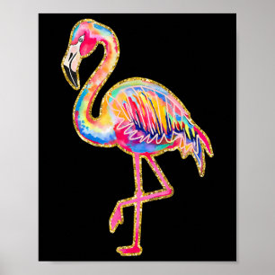 Zomer Flamingo Tropisch Hawaii Strand Zomer Vakant Poster