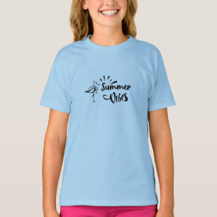 Zomer Flamingo Typografie T-shirt
