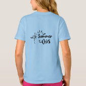 Zomer Flamingo Typografie T-shirt (Achterkant)