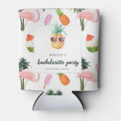 Zomer Flamingo Zwembad Party Bachelorette Party Blikjeskoeler (Voorkant)
