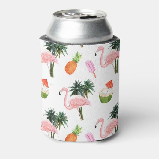 Zomer Flamingo Zwembad Party Bachelorette Party Blikjeskoeler (Blikje Achterkant)