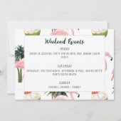 Zomer Flamingo Zwembad Party Bachelorette Party Kaart (Achterkant)