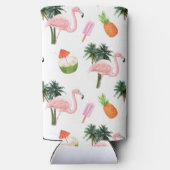 Zomer Flamingo Zwembad Party Bachelorette Party Seltzer Blikjeskoeler (Achterkant)