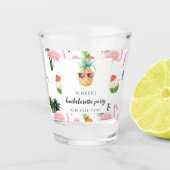 Zomer Flamingo Zwembad Party Bachelorette Party Shot Glas (Voorkant)