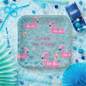 Zomer Flamingo Zwembad Party Sweet 16 Verjaardag Papieren Bordje (Feest)