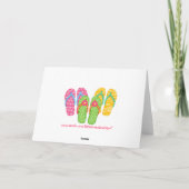 Zomer Flip Flops Bedankkaart (Achterkant)