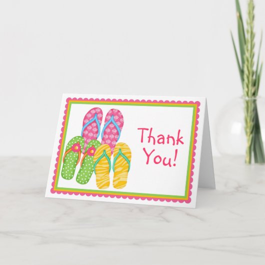 Zomer Flip Flops Bedankkaart (Voorkant)