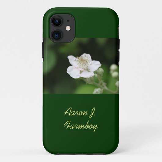 Zomer framboos bloem groene iPhone 5 hoes. Case-Mate iPhone Case (Achterkant)