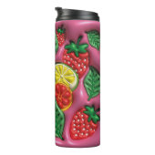 Zomer fruit 3D Opgeblazen Effect Tumbler Thermosbeker (Geroteerd rechts)