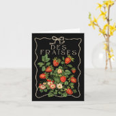 Zomer Fruit Aardbei Coquette Fraise Zomer Ver Kaart (Gele Bloem)