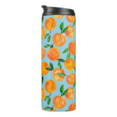 Zomer fruit citrus sinaasappels patroon thermosbeker (Geroteerd rechts)
