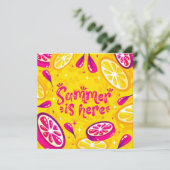 Zomer Fruit Citrus Wenskaart (Staand voorkant)