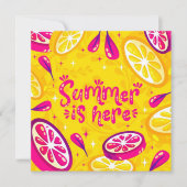 Zomer Fruit Citrus Wenskaart (Voorkant)