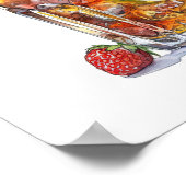 Zomer Fruit Cocktail Art Poster (Hoek)
