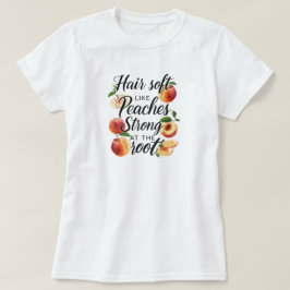 Zomer Fruit Perziken Haarwortels Grafische T-shirt