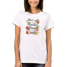Zomer Fruit Perziken Haarwortels Grafische T-shirt