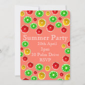 Zomer fruit picknick tuin feest viering kaart (Voorkant)