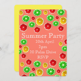 Zomer fruit picknick tuin feest viering kaart