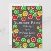 Zomer fruit picknick tuin feest viering kaart (Voorkant)