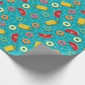 Zomer Fruit Pool Floats Cadeaupapier (Hoek)