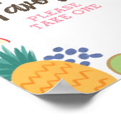 Zomer Fruit Verjaardagsgunsten teken Poster (Hoek)