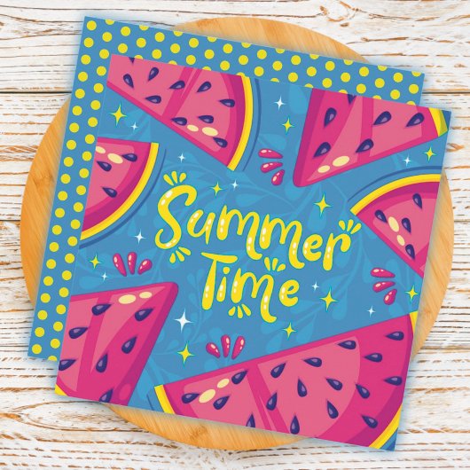 Zomer Fruit Watermeloen Wenskaart