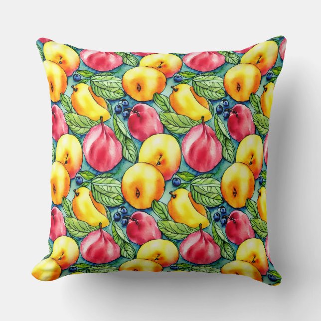 Zomer  fruit waterverf patroon kussen (Voorkant)