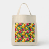 Zomer fruit waterverf patroon tote bag (Achterkant)