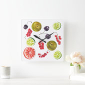 Zomer fruitklok. vierkante klok (Huis)