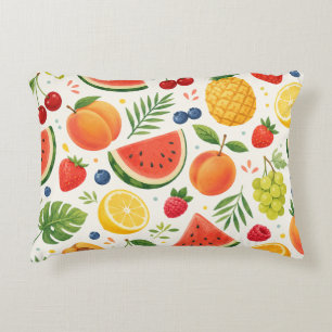 Zomer Fruitpatroon Stof Tropische Watermeloen Accent Kussen