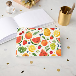 Zomer Fruitpatroon Stof | Tropische Watermeloen Gastenboek