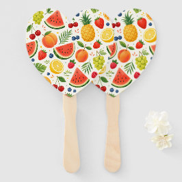 Zomer Fruitpatroon Stof | Tropische Watermeloen Handwaaier