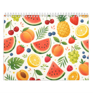 Zomer Fruitpatroon Stof Tropische Watermeloen Kalender