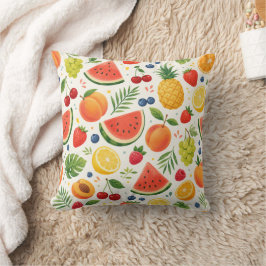 Zomer Fruitpatroon Stof | Tropische Watermeloen Kussen