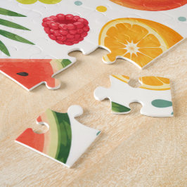Zomer Fruitpatroon Stof | Tropische Watermeloen Legpuzzel