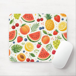 Zomer Fruitpatroon Stof   Tropische Watermeloen  Muismat