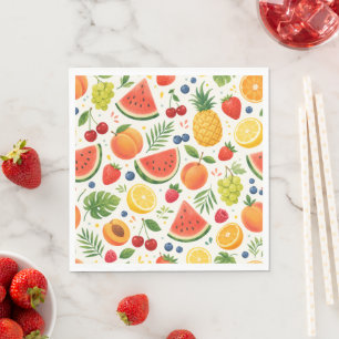 Zomer Fruitpatroon Stof Tropische Watermeloen Servet