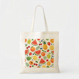 Zomer Fruitpatroon Stof | Tropische Watermeloen Tote Bag