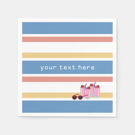 Zomer Fun aangepaste papieren servetten (Voorkant)