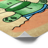 Zomer Fun-Bunnies op het strand Poster (Hoek)