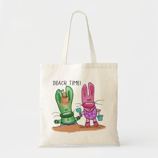 Zomer Fun-Bunnies op het strand Tote Bag (Voorkant)