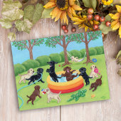 Zomer Fun Labradors Schilderen Briefkaart