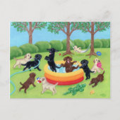 Zomer Fun Labradors Schilderen Briefkaart (Voorkant)