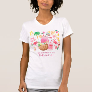 Zomer Fun Life is Beter op het strand T-shirt