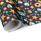 Zomer Fun Patroon roze Cadeaupapier (Rol Hoek)