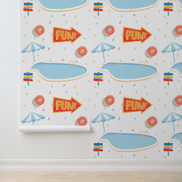 Zomer Fun Pool Party Behang