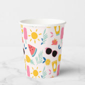 Zomer Fun Pool Party Papieren Bekers (Rechts)