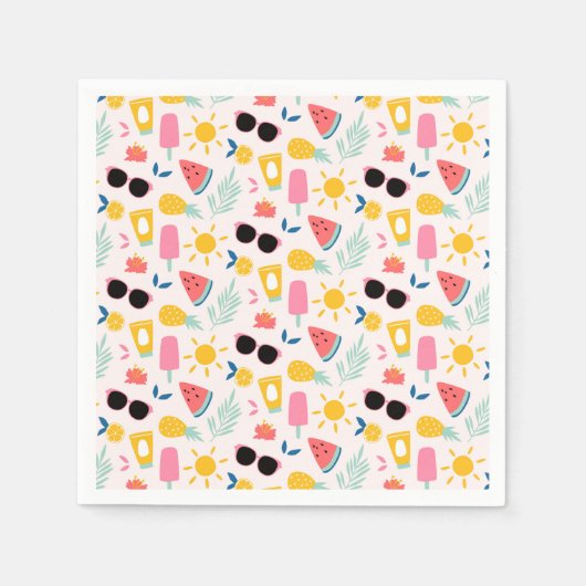 Zomer Fun Pool Party Servet (Voorkant)